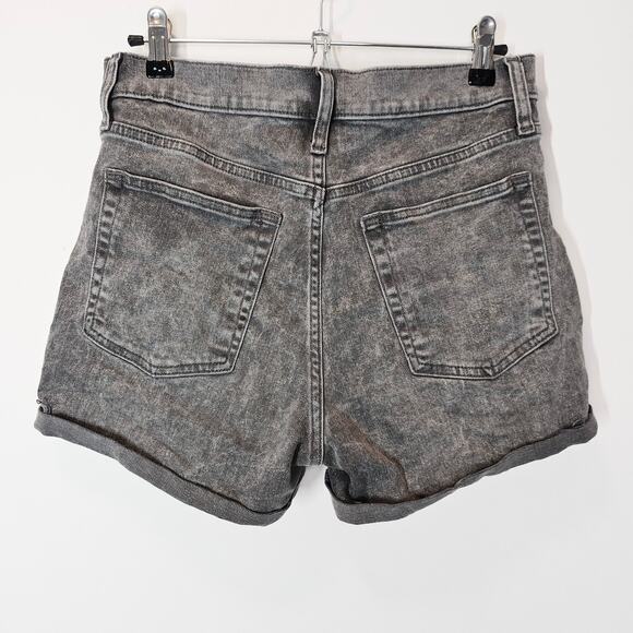 Gap Cheeky Short High-Rise Button Fly Denim Grey Acid 3" Inseam Shorts Size 8 - Picture 4 of 8